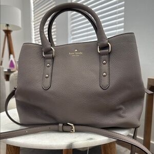 Kate Spade Gray Satchel Structured Leather Handbag